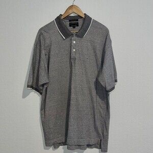 colours by alexander julian mens gray striped collared XL  shirt 100% cotton